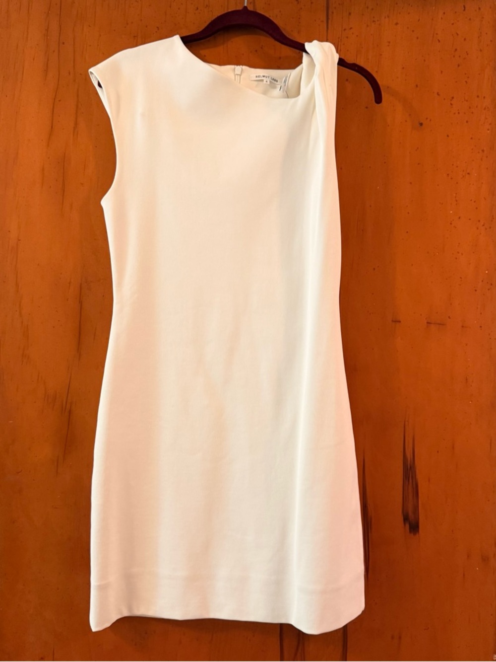 Helmut Lang twist tank dress in Natural White